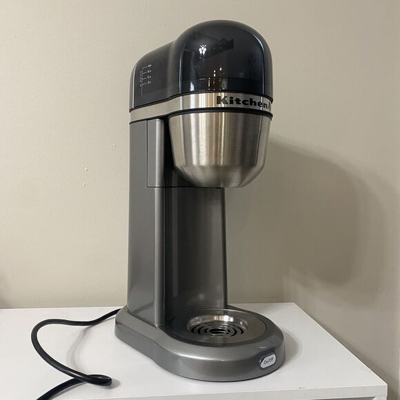 Kitchenaid Personal Coffee Maker Silver Stainless Steel Works No Mug - Picture 1 of 14